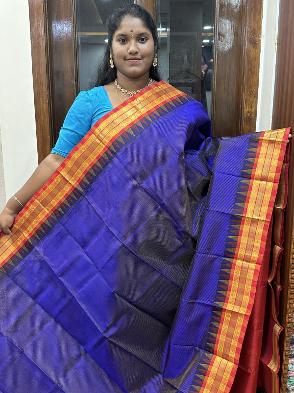 Silk Cotton Korvai Vairaoosi Violet And Red(SCKVTB5)